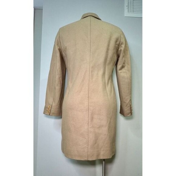 J.Crew Wool Blend Beige Overcoat Women Medium Classic Preppy Neutral Winter - Picture 6 of 7